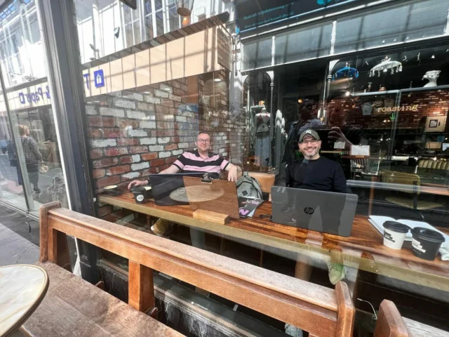 Busy day working in Cardiff yesterday with our London Consultant Maz meeting up with Director Paul and the rest of the team!

Always good to get together, plan what’s coming and exchange ideas 💡 

#rec2rec #recruitment #recruitmentagency #recruitmentconsultant #cardiff #london #meetup #work #colleagues #coffeeshop #ideas