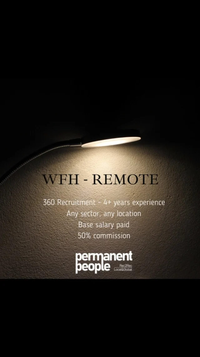 Starting the week off with some fully remote, WFH recruitment options in the UK 🏠 

If you’re an experienced, 360 Recruiter, get in touch with the PP Team today to discuss in more detail!

#rec2rec #recruitment #recruitmentagency #recruiterlife #recruitmentconsultant #WFH #remoteworking #UK
